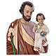 Heiliger Josef mit Kind 110cm bemalten Fiberglas Kristall Augen s2