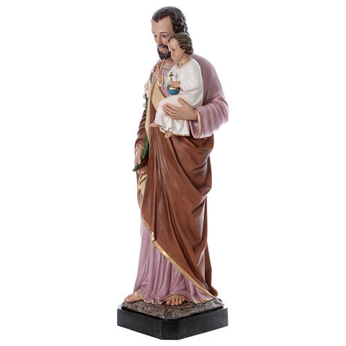 Saint Joseph statue 160 cm painted fibreglass with GLASS EYES 3