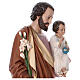 Saint Joseph statue 160 cm painted fibreglass with GLASS EYES s4