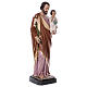 St Joseph statue, 160 cm colored fiberglass glass eyes s5