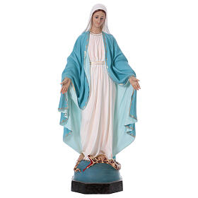 Our Lady of the Miraculous Medal 110 cm coloured fibreglass and glass eyes