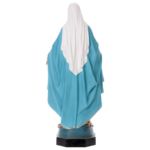 Our Lady of the Miraculous Medal 110 cm coloured fibreglass and glass eyes 6
