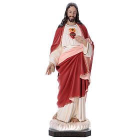 Sacred Heart of Jesus 165 cm painted fibreglass and glass eyes