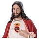 Sacré-Coeur de Jésus 165 cm fibre de verre colorée yeux en verre s2