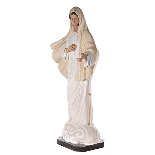 Our Lady of Medjugorje 170 cm, in painted fiberglass glass eyes 3