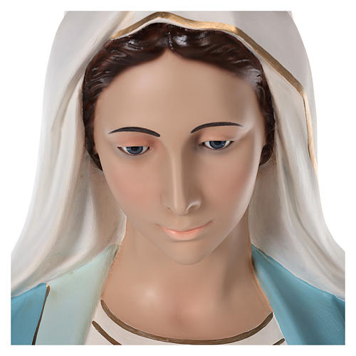 Virgen Milagrosa 180 cm fibra de vidrio pintada ojos vidrio 2