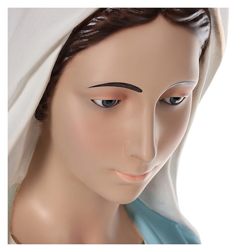 Vierge Miraculeuse 180 cm fibre de verre peinte yeux verre 6