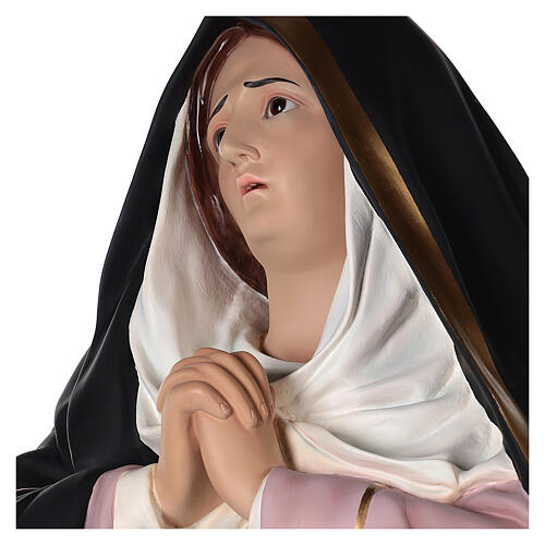 Our Lady of Sorrows 160 cm fibreglass painted with glass eyes 4
