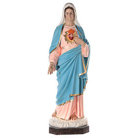 Sacred Heart of Mary 165 cm fibreglass painted with glass eyes