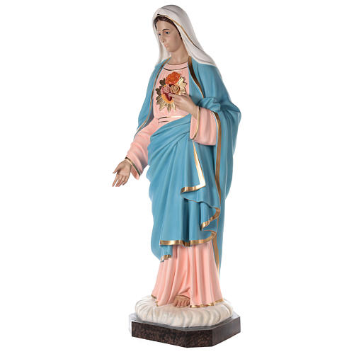 Sacro Cuore Maria 165 cm vetroresina dipinta occhi vetro 4