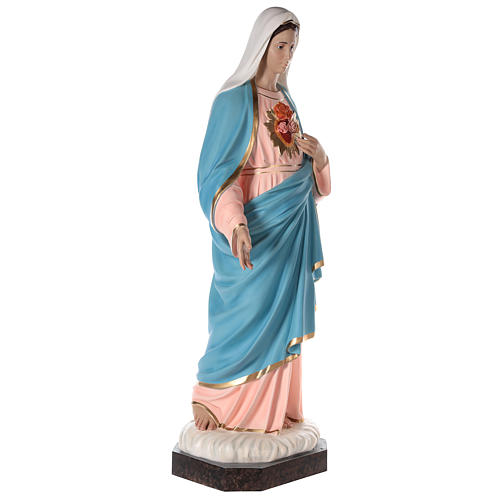 Sacro Cuore Maria 165 cm vetroresina dipinta occhi vetro 6