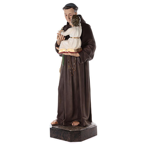 St. Anthony of Padua 160 cm fibreglass painted with glass eyes 3