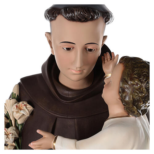 St. Anthony of Padua 160 cm fibreglass painted with glass eyes 6