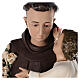 St Anthony of Padua statue 160 cm, in painted fiberglass with glass eyes s6