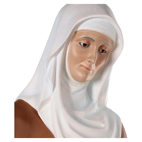 Sainte Anne avec Marie enfant 150 cm fibre de verre peinte yeux verre 4