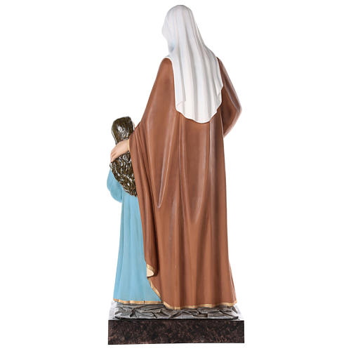 Sainte Anne avec Marie enfant 150 cm fibre de verre peinte yeux verre 7
