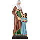 St Anne with Mary 150 cm, in painted fiberglass both glass eyed s1