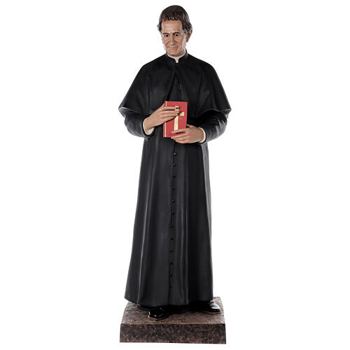 Don Bosco statue 170 cm, in fiberglass with crystal eyes 1