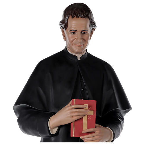 Don Bosco statue 170 cm, in fiberglass with crystal eyes 2