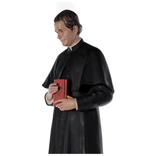 Don Bosco statue 170 cm, in fiberglass with crystal eyes 4
