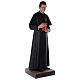 Don Bosco statue 170 cm, in fiberglass with crystal eyes s5