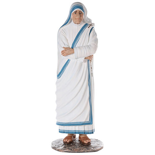 Mutter Teresa von Calcutta 150cm bemalten Fiberglas mit Kristallaugen 1
