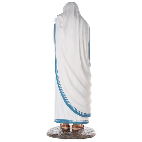 Sainte Teresa de Calcutta 150 cm fibre de verre peinte yeux verre 8