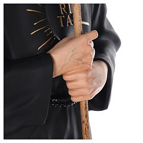 São Francisco de Paula fibra de vidro corada 115 cm olhos vidro s4