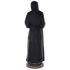 São Francisco de Paula fibra de vidro corada 115 cm olhos vidro s7