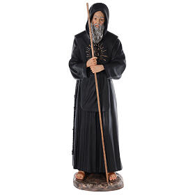 St Francis of Paola statue 115 cm, in colored fiberglass glass eyes