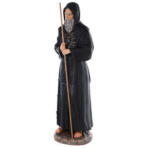 St Francis of Paola statue 115 cm, in colored fiberglass glass eyes 3