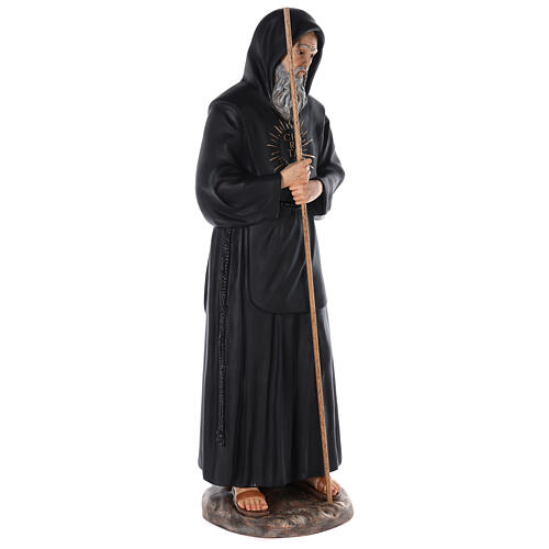 St Francis of Paola statue 115 cm, in colored fiberglass glass eyes 5
