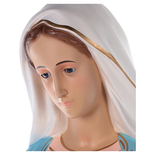 Sagrado Corazón de María fibra de vidrio coloreada 110 cm ojos de vidrio 4
