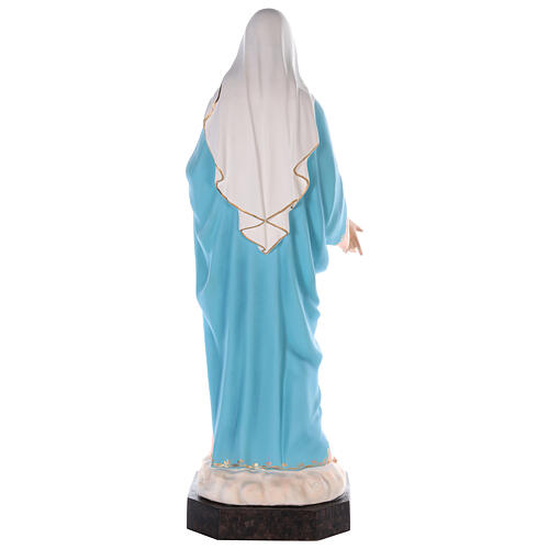Sagrado Corazón de María fibra de vidrio coloreada 110 cm ojos de vidrio 7