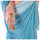 Sacro Cuore di Maria vetroresina colorata 110 cm occhi in vetro s6