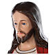 Sagrado Corazón de Jesús fibra de vidrio coloreada 110 cm ojos de vidrio s4