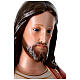 Sagrado Corazón de Jesús fibra de vidrio coloreada 110 cm ojos de vidrio s5