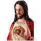Sagrado Corazón de Jesús fibra de vidrio coloreada 110 cm ojos de vidrio s6