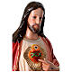 Sacré-Coeur de Jésus fibre de verre colorée 110 cm yeux en verre s8