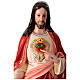 Sagrado Coração de Jesus fibra de vidro corada 110 cm olhos vidro s3