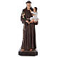 St. Anthony statue 130 cm, in colored fiberglass with glass eyes s1