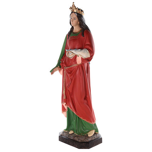 Heilige Lucia 160cm bemalten Fiberglas mit Kristallaugen 3