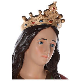 Santa Lúcia imagem fibra de vidro corada 160 cm olhos vidro s4