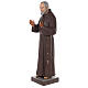 Statue Saint Pio fibre de verre colorée 82 cm yeux en verre s4