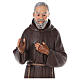 Padre Pio fibra de vidro corada 82 cm olhos vidro s2
