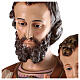Statue Saint Joseph fibre de verre colorée 130 cm yeux verre s4