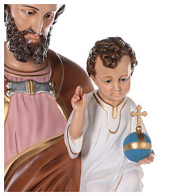 Figura Święty Józef figura włókno szklane malowane 130 cm, oczy szklane