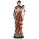 St Joseph statue 130 cm, in colored fiberglass with glass eyes s1