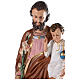 St Joseph statue 130 cm, in colored fiberglass with glass eyes s8