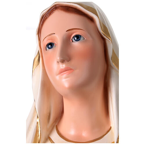 Gottesmutter von Lourdes 110cm bemalten Fiberglas mit Kristallaugen 2